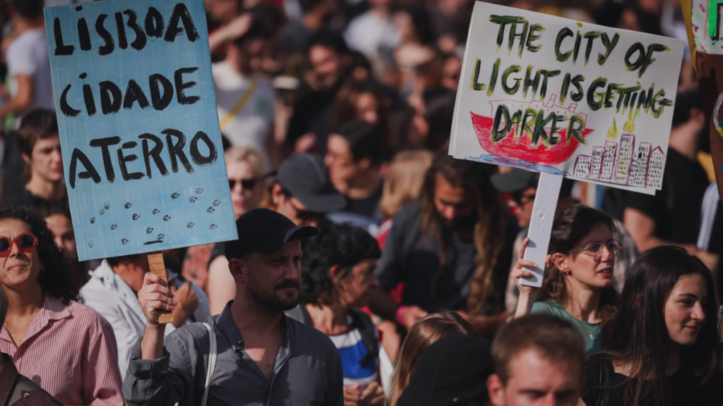 Lisbon Housing Protest Portugal